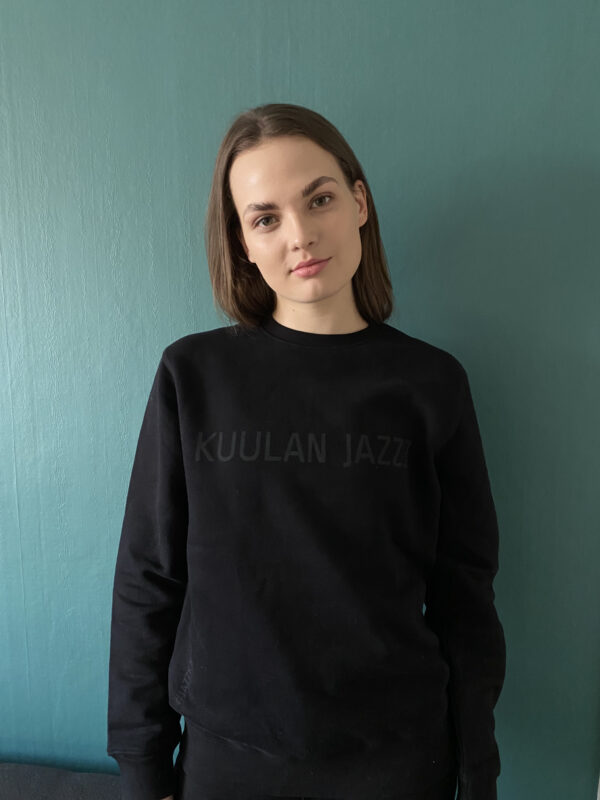 Black I listen to jazz sweatshirt